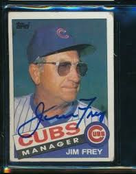 1986 Topps #241 Jim Frey Chicago Cubs Manager Signed Autograph (RR101)  swsw6