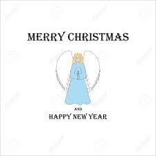 They were terrified, but the angel said, 'do not be afraid. Christmas Angel With Quote Merry Christmas As Symbol Of Christmas And New Year Fashion Design Modern Stylish Abstract Texture Colorful Template For Prints Card Poster Etc Vector Illustration Royalty Free Cliparts Vectors