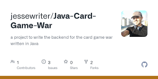 This app has a very simple user interface and the contents can be easily understood by the users. Github Jessewriter Java Card Game War A Project To Write The Backend For The Card Game War Written In Java