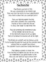 Good for artist that want to get inspo or even pros to use our resources! Paul Revere Rap Lyrics By Onceuponanivey Teachers Pay Teachers