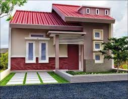 Penerapan bata merah pada seluruh bagian luar rumah memberikan kesan klasiknya. Baru 27 Kombinasi Warna Cat Rumah Merah Bata