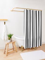 Black And White Stripes Vertical Lines Shower Curtain By Kallyfactory In 2020 Patterned Shower Curtain White Shower Curtain Striped Shower Curtains