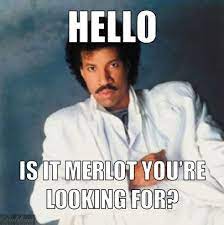 Lionel Richie Ladies And Gentlemen Hello Is It Merlot You Re Looking For Wine Meme Lionel Richie Lady Weekday Quotes