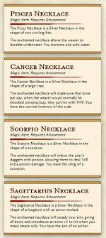 First Magic Items I Ve Posted Here I Like Themed Items So Here S 12 Items Based On Zodi Dungeons And Dragons Homebrew D D Dungeons And Dragons Dnd 5e Homebrew