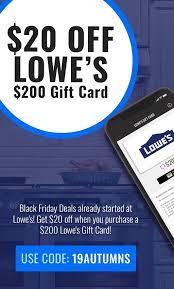 Lowe's gift card promo code. Expired Swych Buy 200 Lowe S Gift Card For 180 When Using Promo Code 19autumns Gc Galore