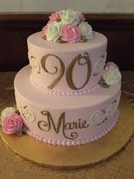 90th Birthday Cake Ideas For Grandma 90th Birthday Cake 90th Birthday Cakes Birthday Cake Roses 70th Birthday Cake
