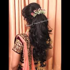55 dreamy wedding hairstyles to try in 2021. Gorgeous Bridal Updo By Vejetha For Swank Bridal Hairstyle With Curls And Flowers Bridal Lehenga Wedding Reception Hairstyles Hair Styles Lehenga Hairstyles