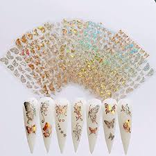 Maybe you would like to learn more about one of these? Amazon Com Nail Angel 8sheets Nail Art Adhesivo Hojas De Adhesivo Diferentes Laser Oro Y Plata Color Mariposa Formas Unas Arte Decoracion 10238 Belleza Y Cuidado Personal