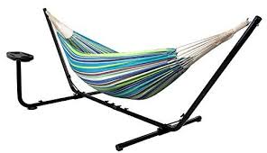 Vita5 Hamac Avec Support Double En Coton Avec Porte Gobelet Pour 2 Personnes 205 Kg 241 160 Sac De Transport Inclu Hamac Hamac Support Porte Gobelet