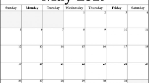 2019 May Calendar Calendar Word Calendar May Calendar 2019 Template