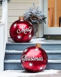 So i was delighted when i found this youtube video tutorial on turning all those beach balls into diy craft giant christmas ball ornaments for my outdoor christmas decor. Cheap But Stunning Outdoor Christmas Decorations Ideas 04 Affordable Christmas Decorations Beautiful Christmas Decorations Christmas Decorations Diy Outdoor