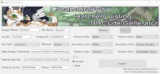 Check out today's update to learn more. Tool Hatchery Listing Bbcode Generator Guides Flight Rising
