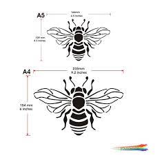 Bumble Bee Stencil For Walls Furniture And Art St101 Etsy In 2021 Bee Stencil Bumble Bee Art Stencils Wall