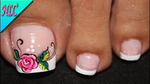 Diseño de uñas para pies flor y francés flowers nail art french nail art nlc. Diseno De Unas Para Pies Rosas Y Frances Para Principiantes Roses Nail Art Nlc Youtube