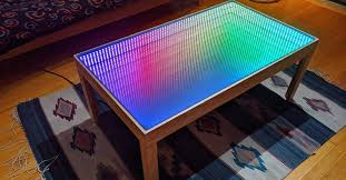I Made A 600 Led Programmable Infinity Mirror Coffee Table Woodworking In 2020 Infinity Mirror Mirrored Coffee Tables Led