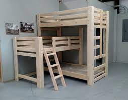 L Shaped Custom Triple Bunk Bed Diy Bunk Bed Bunk Bed Plans Kids Bunk Beds