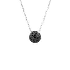 Black And White Diamond Road Sign Bloomsbury White Gold Black Diamond Ball Pendant Beautiful Pendant Necklace White Gold Necklaces Gold Necklace Women
