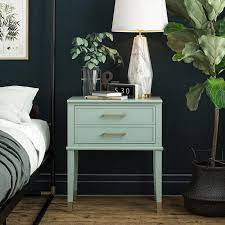 Westerleigh 1 - Drawer Nightstand In Bleached Teal In 2021 Drawer Nightstand Furniture Solid Wood Armoire