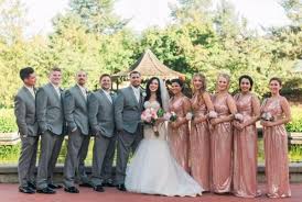 Glam Outdoor Wedding In Pullman Rose Gold Bridesmaid Dress Rose Gold Bridesmaid Quinceanera Dresses Gold