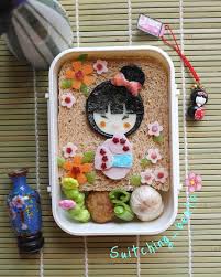 kokeshi doll sandwich bento by suitching bento instagram kokeshi dolls kokeshi bento