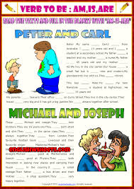 verb to be am is are esl grammar exercises worksheet