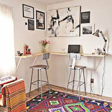 The desk is wall mounted, very sturdy hinge system and desk sustain, it looks very smooth and slick. 21 Space Saving Wall Mounted Desks To Buy Or Diy Brit Co