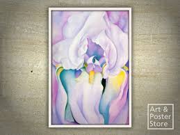 Use a grid to help you draw. Second Life Marketplace Light Of Iris Georgia O Keeffe Flower Painting Plain White Wood Mesh Frame