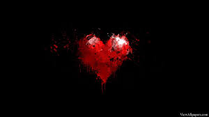 Black And Red Heart Background Painted Red Heart On Black Background Wallpaper Broken Heart Wallpaper Heart Wallpaper Red And Black Wallpaper