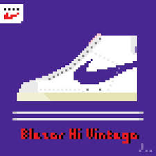Nike Blazer Hi Vintage Pixel Art Letras
