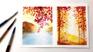 We offer a complete range of these papers in surfaces to compliment any technique and level of expertise. How To Paint Simple Fall Autumn Inspired Watercolor Ideas Watercolor Painting Paintingtube