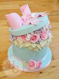 Hatbox Birthday Cake In 2021 Fondant Cake Designs 70th Birthday Cake Mom Cake
