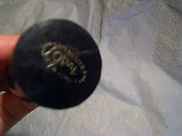 ANTIQUE OPAL BARBER SHAVING BRUSH,sterilized,set in rubber,barber  shop,vintage