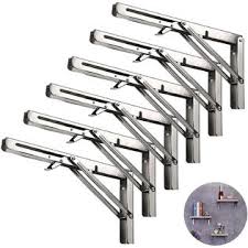 Buy heavy duty shelf brackets and get the best deals at the lowest prices on ebay! Foozet Folding Shelf Brackets 10 Inch Heavy Duty Stainless Steel Collapsible Hinges Wall Mounted Angle L Bracket For Floating Shleves