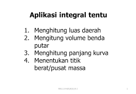 2.3 teknik mengerjakan soal integral. Aplikasi Integral Tentu Ppt Download