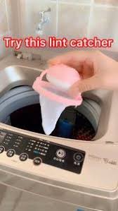 Laundry tub lint trap material: Lint Catcher Washing Machine Catcher Homecleaninghacksvideos Lint Machine Washing Washing Machine Cleaning Hacks Laundry Washing Machine