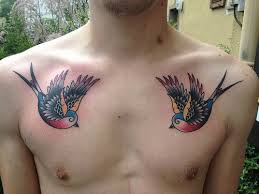 Bird And Rose Tattoo For Men Women Tattoos Popular Tattoos For Women Tattoos For Guys Collar Bone Tattoo Chest Tattoo Men