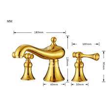 Brass (antique or polished) bronze; Brass Bathroom Faucets 3 Hole Filtering Widespread Polished Brass Bathtub