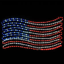 Led Rope Light Patriotic Flag Yard Envy