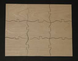 Cutting board out of scrap wood: Plain Wood Puzzle 8 X 10 9 Large Pieces A Hand Cut Wooden Etsy