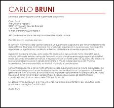 Esempio Lettera Di Presentazione Supervisore Capoturno Livecareer