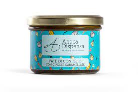 The pâté is ready to be eaten. Pate Di Coniglio Con Cipolle Caramellate Antica Dispensa