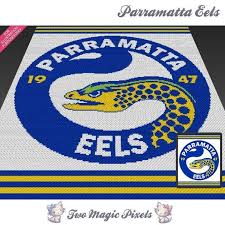 Parramatta Eels Crochet Graph Craftsy Cross Stitch Bobble Stitch Crochet Crochet Blanket Patterns