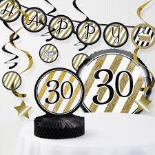 Choose 30th birthday party decorations that will delight both the guest of honor and all the party guests. 30th Birthday Decorations Kit Black Gold Target
