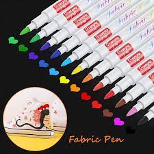 Baozun Textilstifte Textilmarker 12 Farben Waschmaschinenfest Stoffmalstifte Waschfest Permanent Stoffmalfarben Stifte Fur T Stifte T Shirt Bemalen Jutebeutel