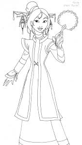 Mulan Deluxe Gown Lineart Disney Princess Coloring Pages Princess Coloring Pages Coloring Pages