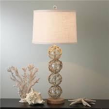 Nautical Rope And Glass Ball Table Lamp Diy Table Lamp Glass Table Decor Creative Lamps
