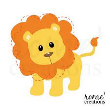 Lion Clip Art Lion Clipart Jungle Lion Clipart Animal Clipart Simple Cartoon