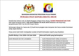 2) klinik pergigian azira 2a,jalan lapangan terbang, 31350 ipoh perak waktu rawatan : Pemakluman Kepada Orang Awam Jabatan Kesihatan Negeri Pulau Pinang Facebook