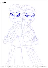 Learn how to draw el. Learn How To Draw Elsa And Anna From Frozen Fever Frozen Fever Step By Step Drawing Tutorials