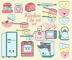 Kawaii Kitchen Clip Art Kitchen Clipart Set Cooking Clipart Kawaii Clipart Planner Accessories Stickers Clipart Cute Kawaii Clipart In 2020 Kawaii Doodles Kawaii Clipart Clip Art